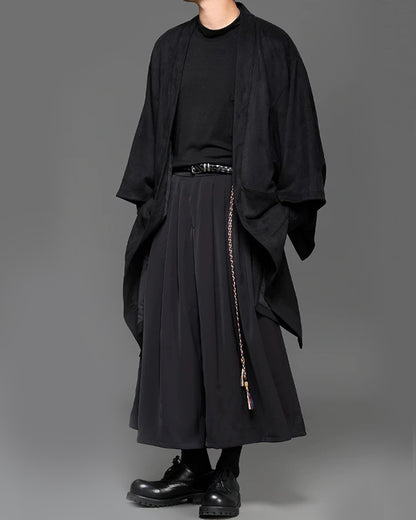 Yamamoto Suede Long Kimino Jacket