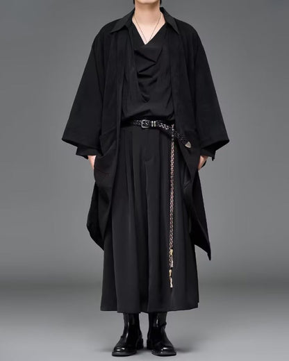 Yamamoto Suede Long Kimino Jacket