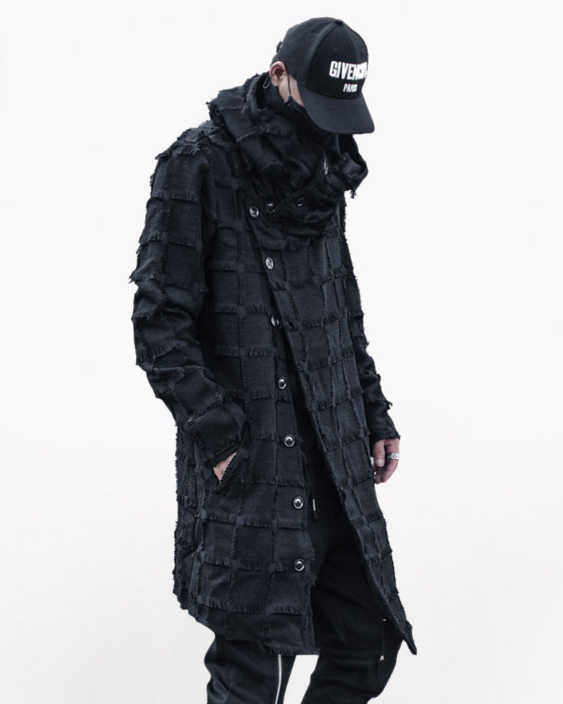 long coat,long black coat,Japanese techwear,techwear outfits,futuristic clothing,cyberpunk clothing,long coat,long black coat,black cloak,black cape,techwear jacket, tech jacket,cyberpunk jacket, cyberpunk techwear jacket, cyberpunk samurai jacket, samurai jacket cyberpunk,ninja costume,ninja halloween costume,samurai jacket,cyberpunk style jacket,techwear,tech wear,affordable techwear,techwear fashion