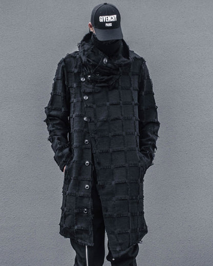 long coat,long black coat,Japanese techwear,techwear outfits,futuristic clothing,cyberpunk clothing,long coat,long black coat,black cloak,black cape,techwear jacket, tech jacket,cyberpunk jacket, cyberpunk techwear jacket, cyberpunk samurai jacket, samurai jacket cyberpunk,ninja costume,ninja halloween costume,samurai jacket,cyberpunk style jacket,techwear,tech wear,affordable techwear,techwear fashion