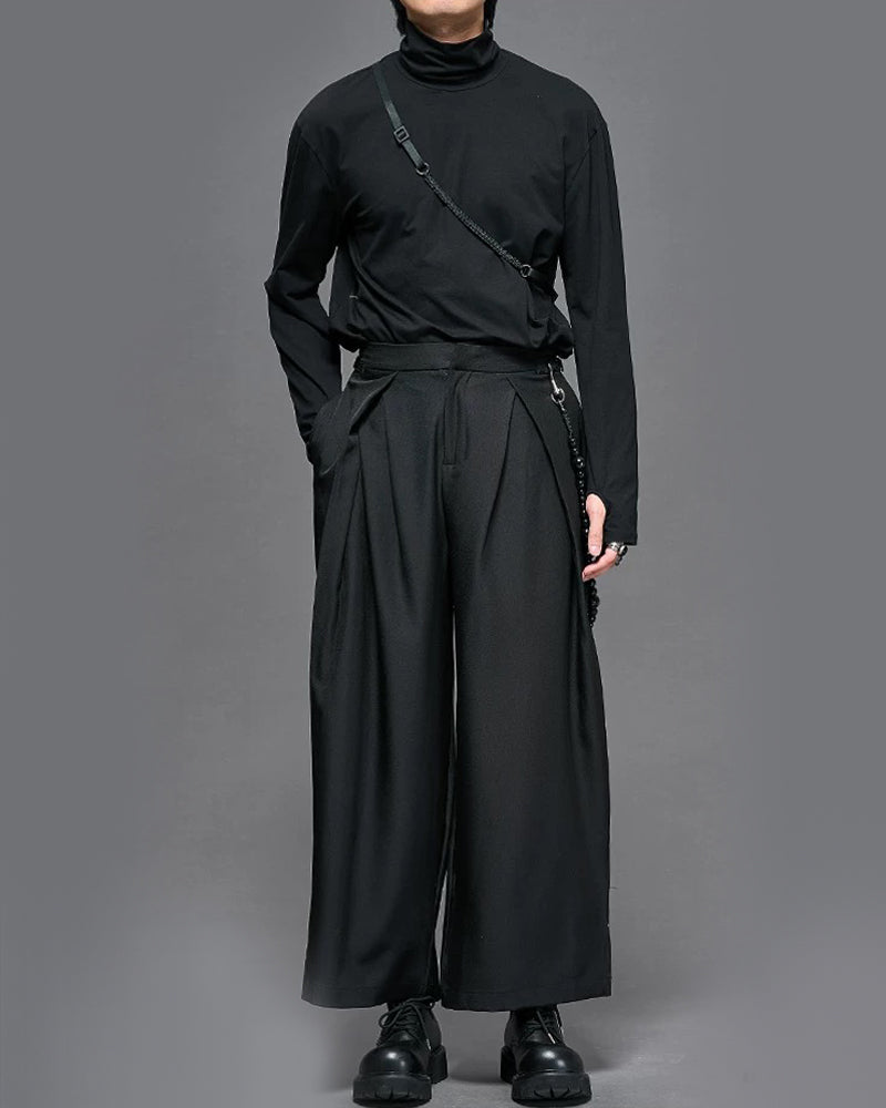 Modern Japanese Vintage Wide-Cut Hakama Pants – Techwear Official