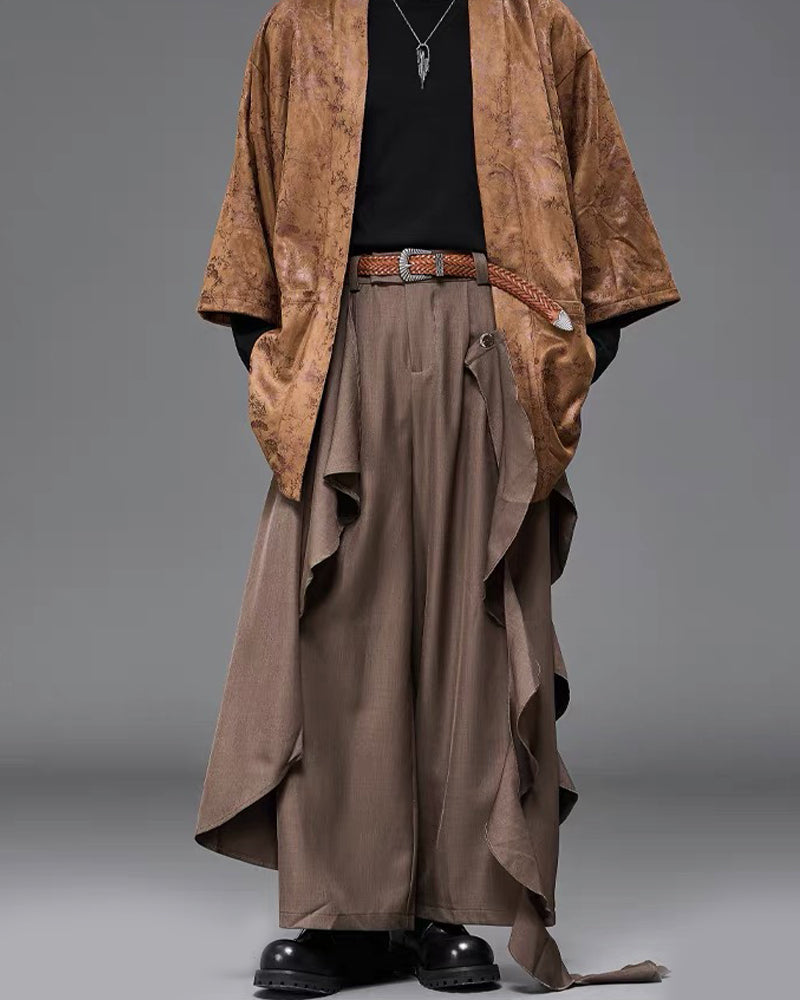 Modern Japanese Wide Leg Vintage Hakama Pants – Techwear Official