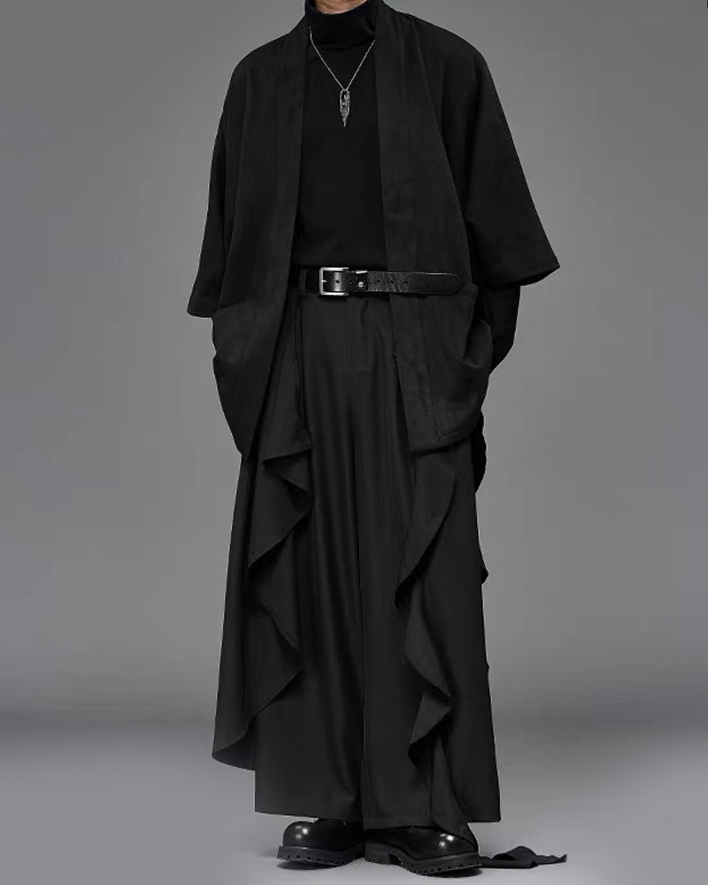 Modern Japanese Wide Leg Vintage Hakama Pants – Techwear Official