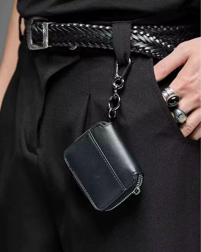 Yamamoto Carved Alloy Genuine Leather Belt