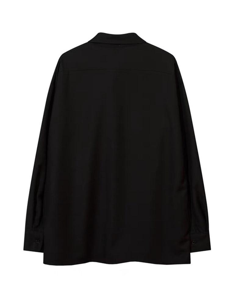 After Fashion Chain Tie Long Sleeve Shirt - Techwear Official