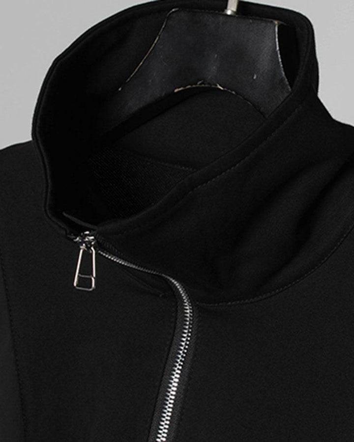 All Rise Fake Two Zipper Collar Polo Shirt - Techwear Official