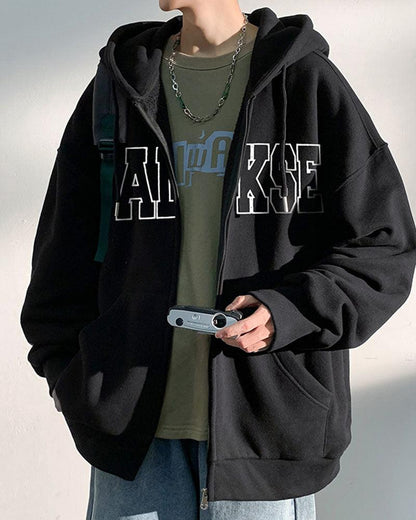 All Warm Urban Thick Zip Hoodie - Techwear Official