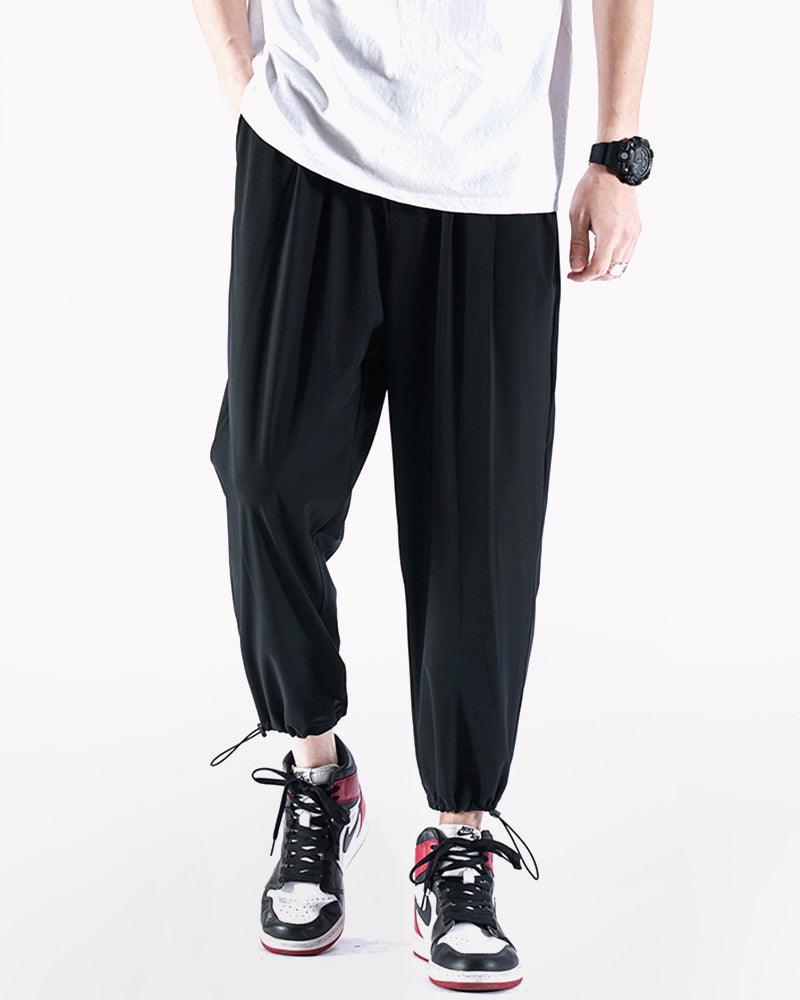 Ice Silk Pants,Summer Pants, jogger pants,techwear pants,mens streetwear outfits