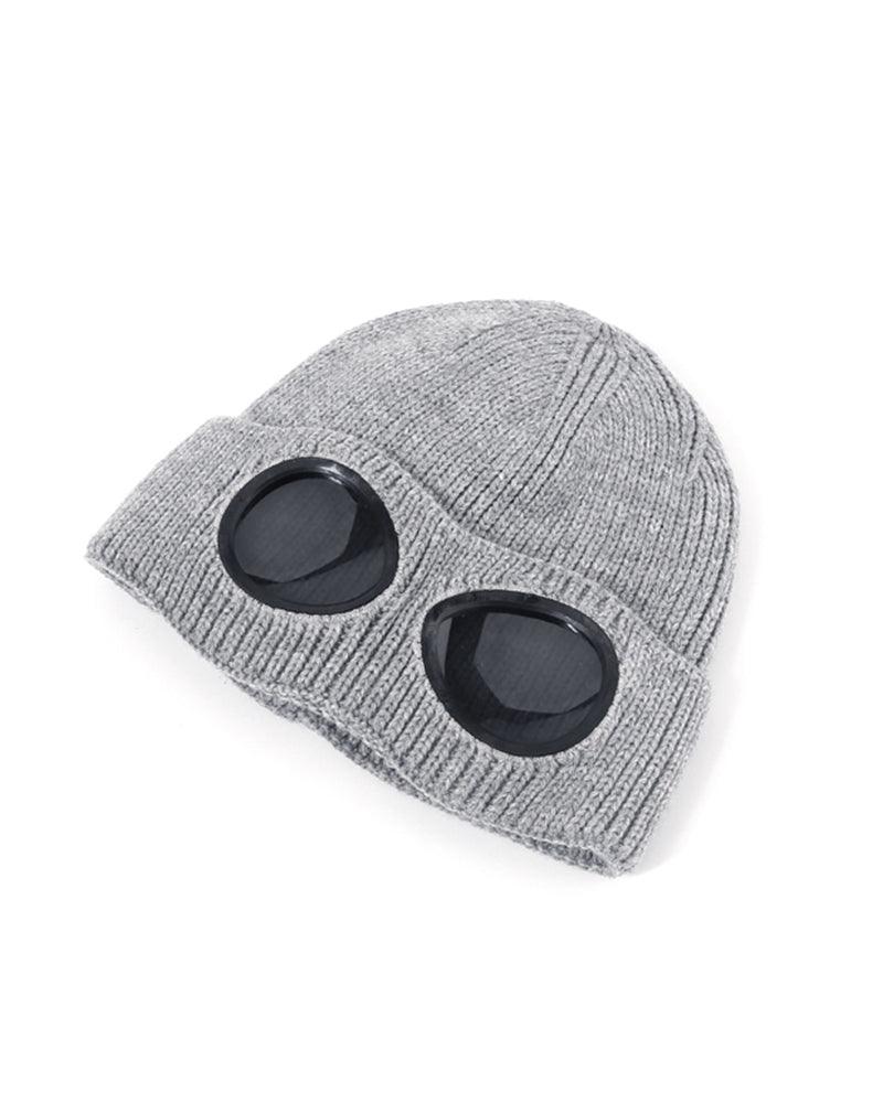 Aviator Sunglasses Knitted Futuristic Hat - Techwear Official