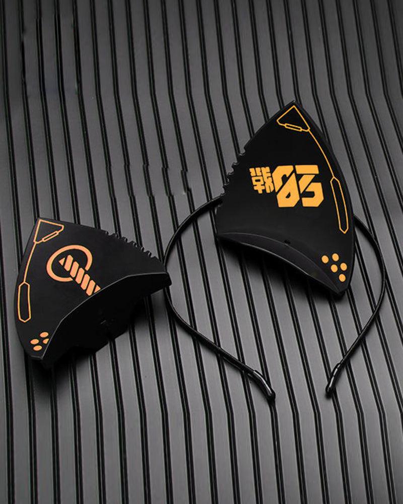 Bad Girl Cyberpunk Cat Ear Headband And Mask (Sold Separately) - Techwear Official