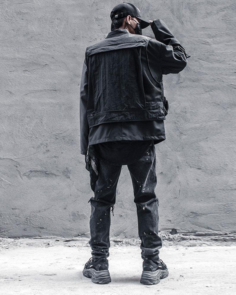 Beat It Multi-pocket Fishnet Vest - Techwear Official