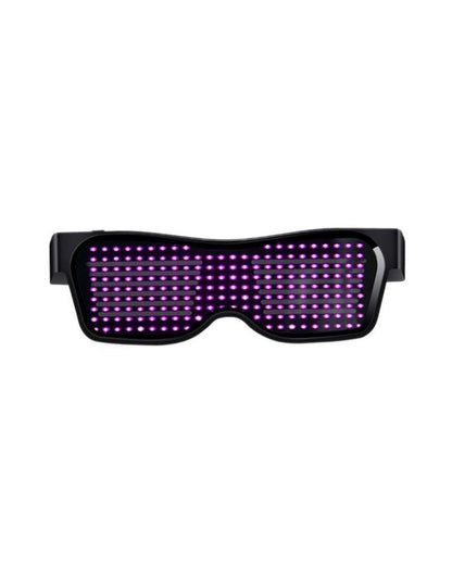 Beating Notes Cyberpunk LED Luminous Glasses ( Customizable Text And Image Available) - Techwear Official