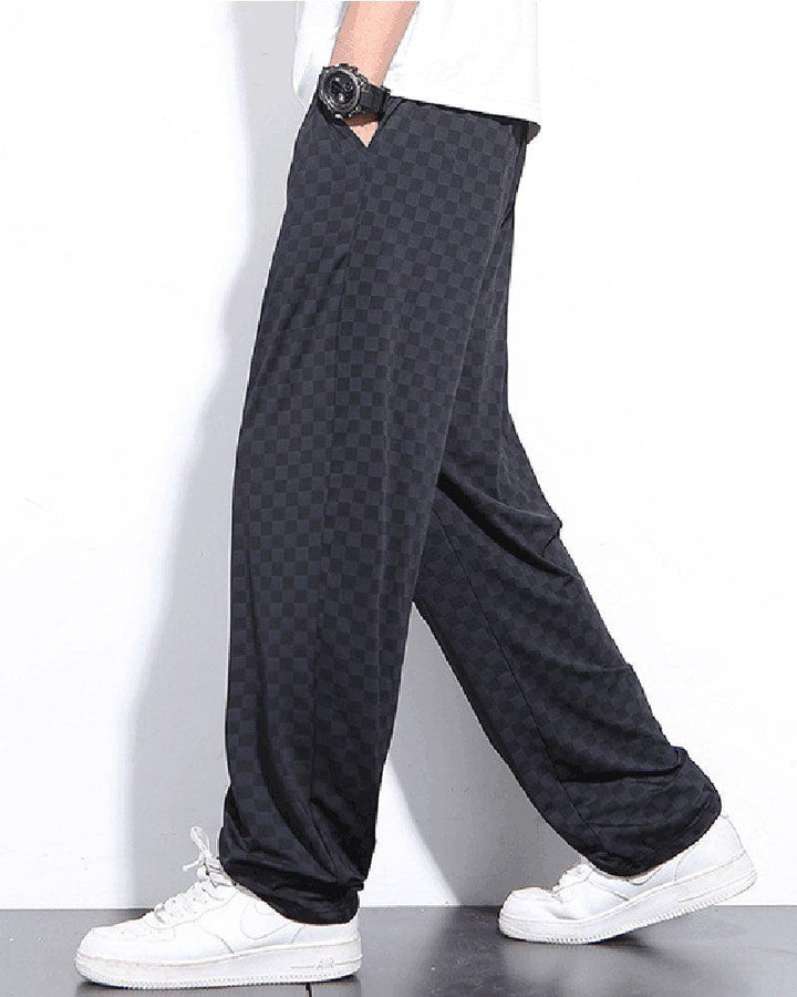 Summer Holidays Ice Silk Checkerboard Pants - Techwear Official