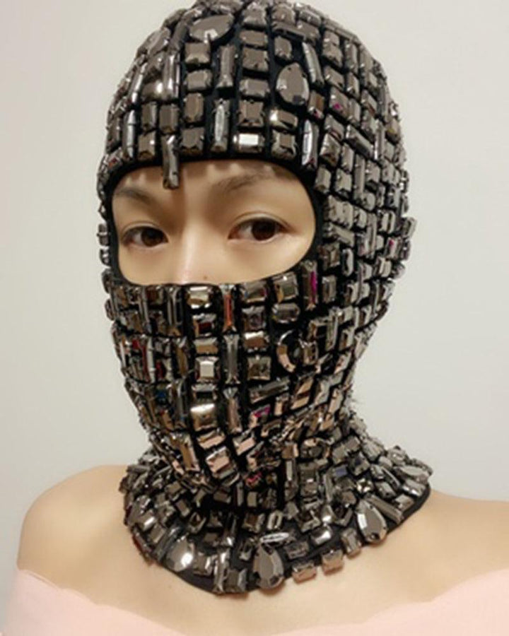 Break It Off Full Face Cover Diamond Sequins Balaclava Mask - Techwear Official