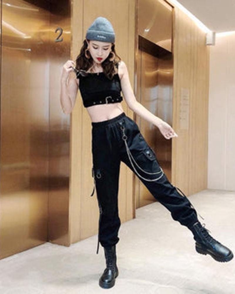 By Your Side Chained Cargo Pants - Techwear Official