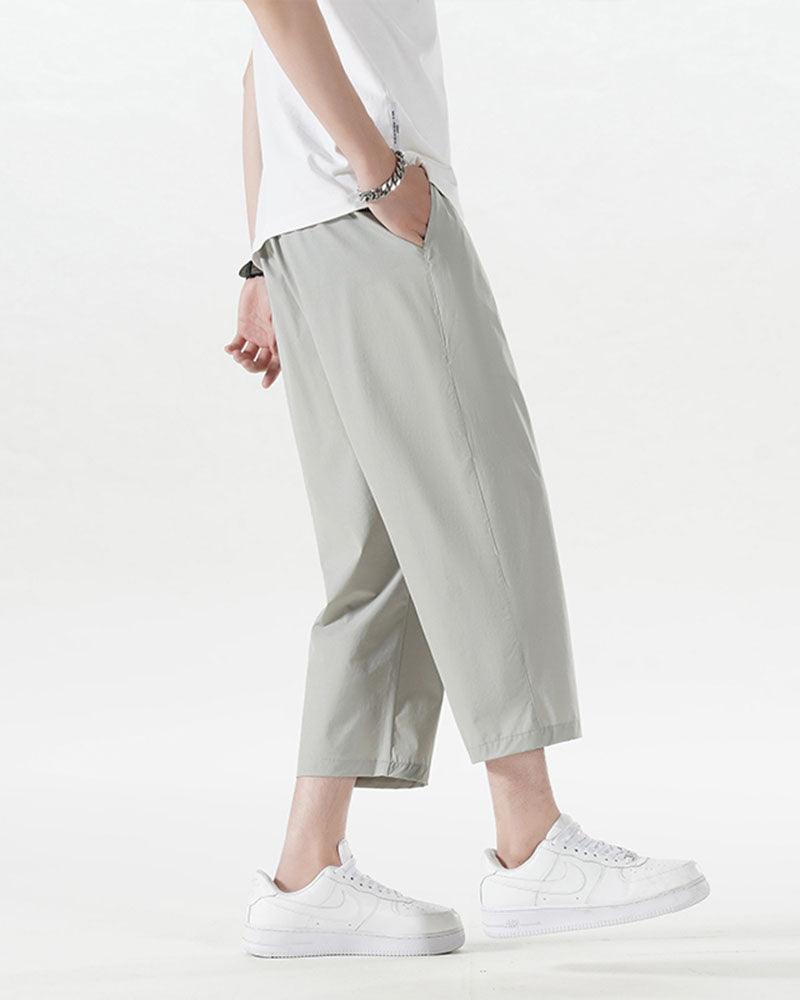 Summer Ice Fruit Ice Silk Calf-length Pants - Techwear Official