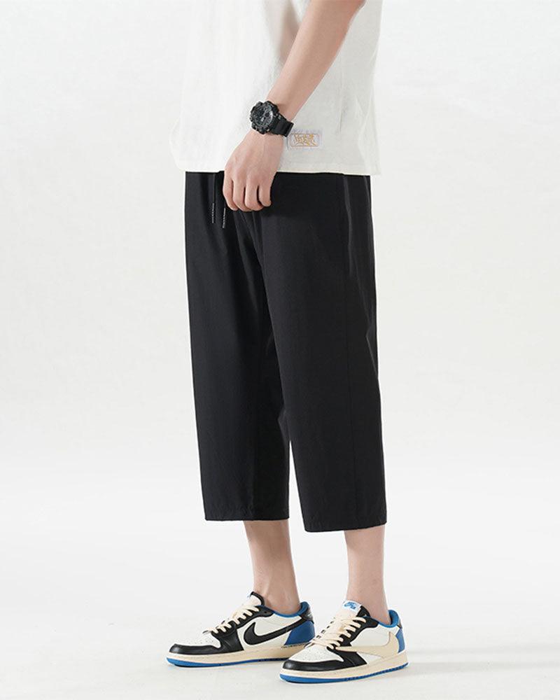 Summer Ice Fruit Ice Silk Calf-length Pants - Techwear Official