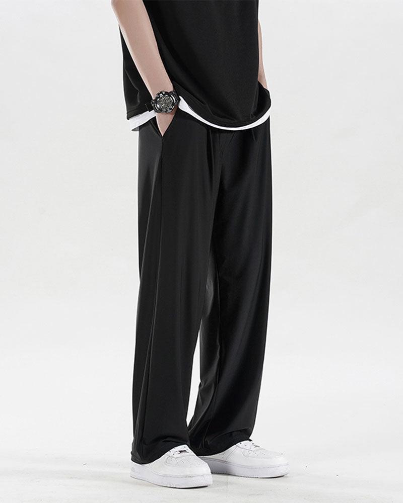 Summer Song Ice Silk Wide Leg Pants - Techwear Official