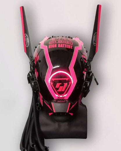 Conservation Of Energy Dreadlocks Cyberpunk Mask (LEDs available in 7 colors) - Techwear Official