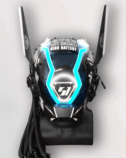 Conservation Of Energy Dreadlocks Cyberpunk Mask (LEDs available in 7 colors) - Techwear Official
