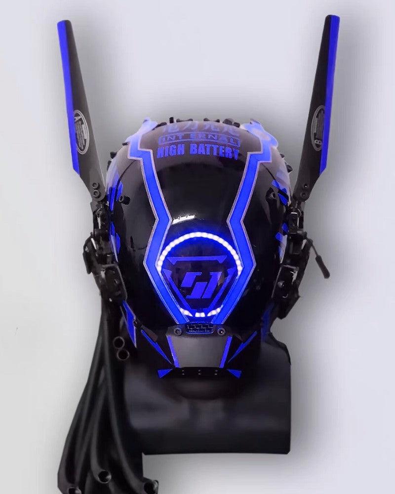Conservation Of Energy Dreadlocks Cyberpunk Mask (LEDs available in 7 colors) - Techwear Official