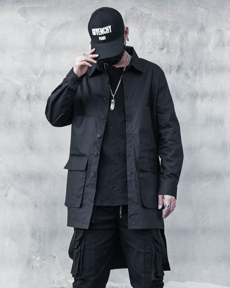 Constant Dropping Sun Techwear Long Shirt Coat – Techwear Official