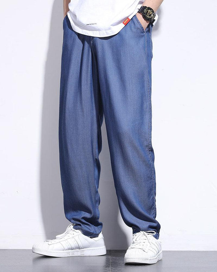 Summer Guy Ice Silk Denim Pants - Techwear Official
