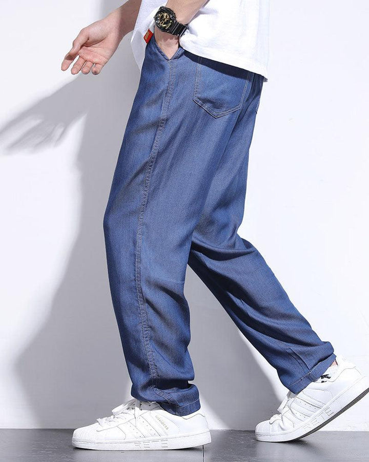 Summer Guy Ice Silk Denim Pants - Techwear Official