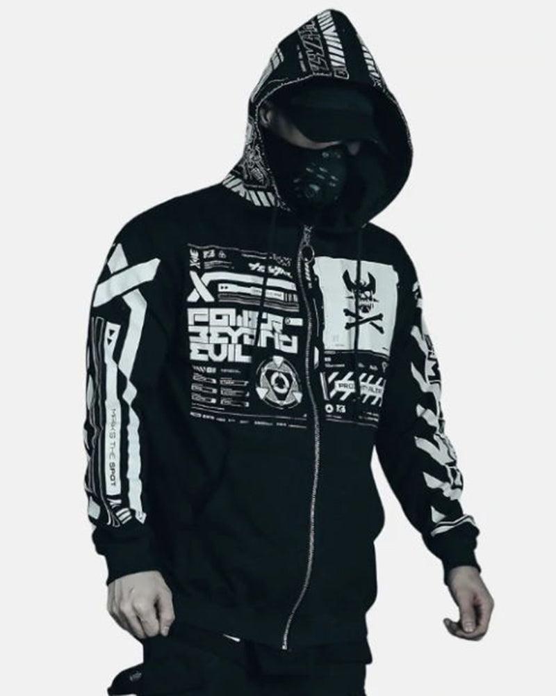 Curse The Darkness Zip Hoodie - Techwear Official