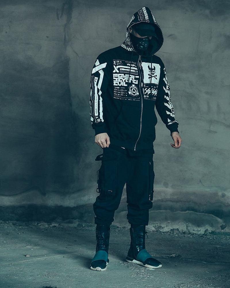 Curse The Darkness Zip Hoodie - Techwear Official