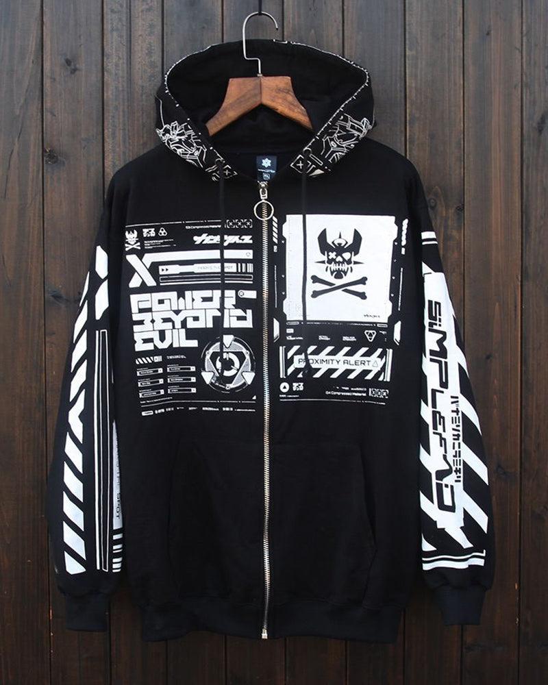 Curse The Darkness Zip Hoodie - Techwear Official