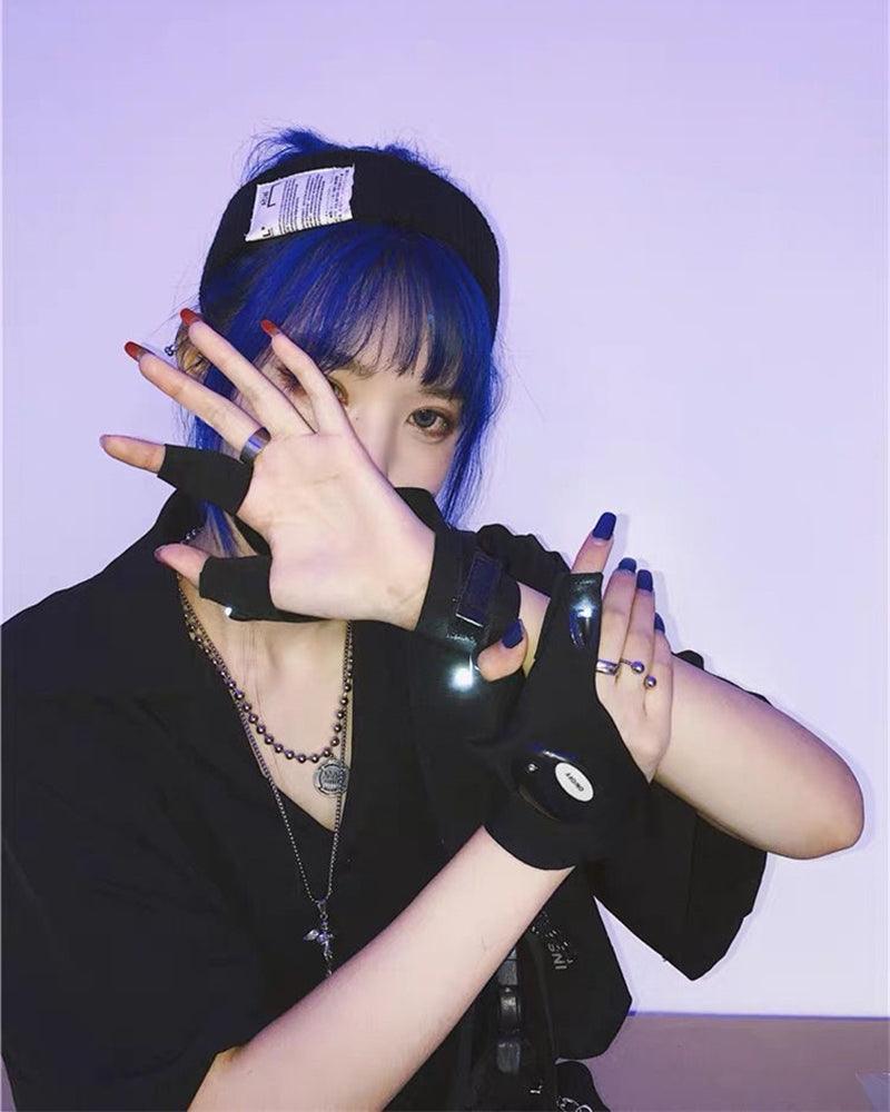 Cybergirl Glow Gloves - Techwear Official