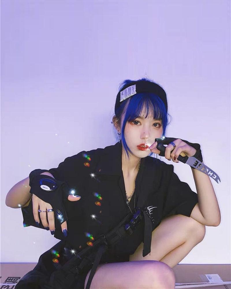 Cybergirl Glow Gloves - Techwear Official