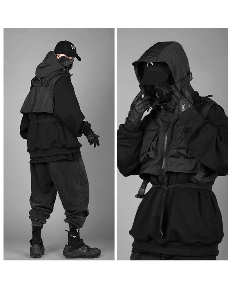 Fake two cyberpunk 2025 ninja suit hoodies