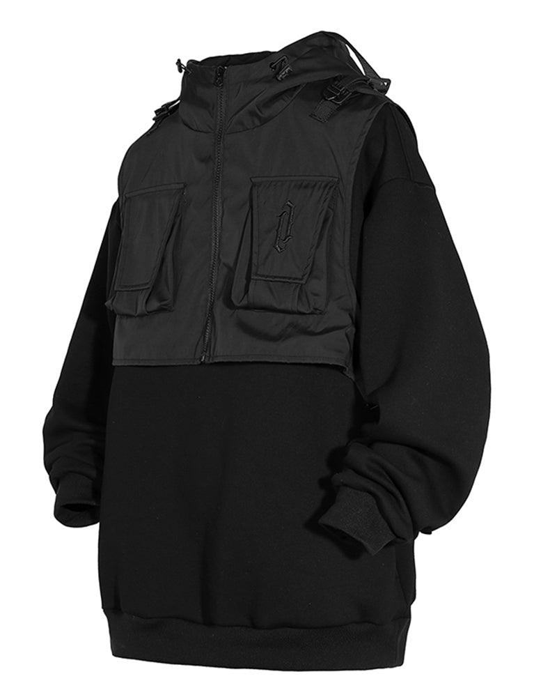 Fake two cyberpunk ninja suit online hoodies