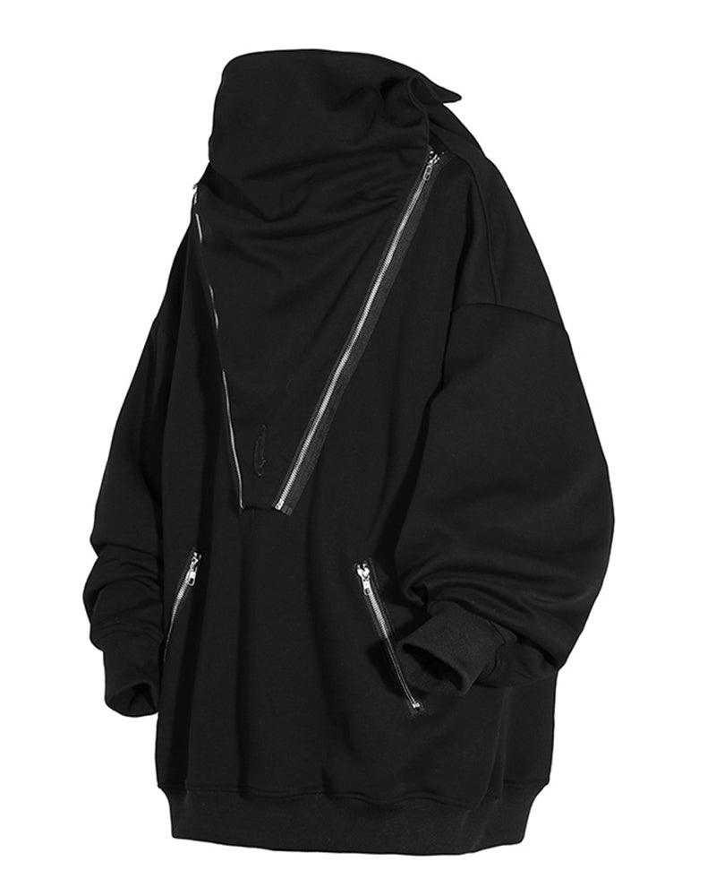 Cyberpunk Functional Turtleneck Unisex Zip Hoodie – Techwear Official