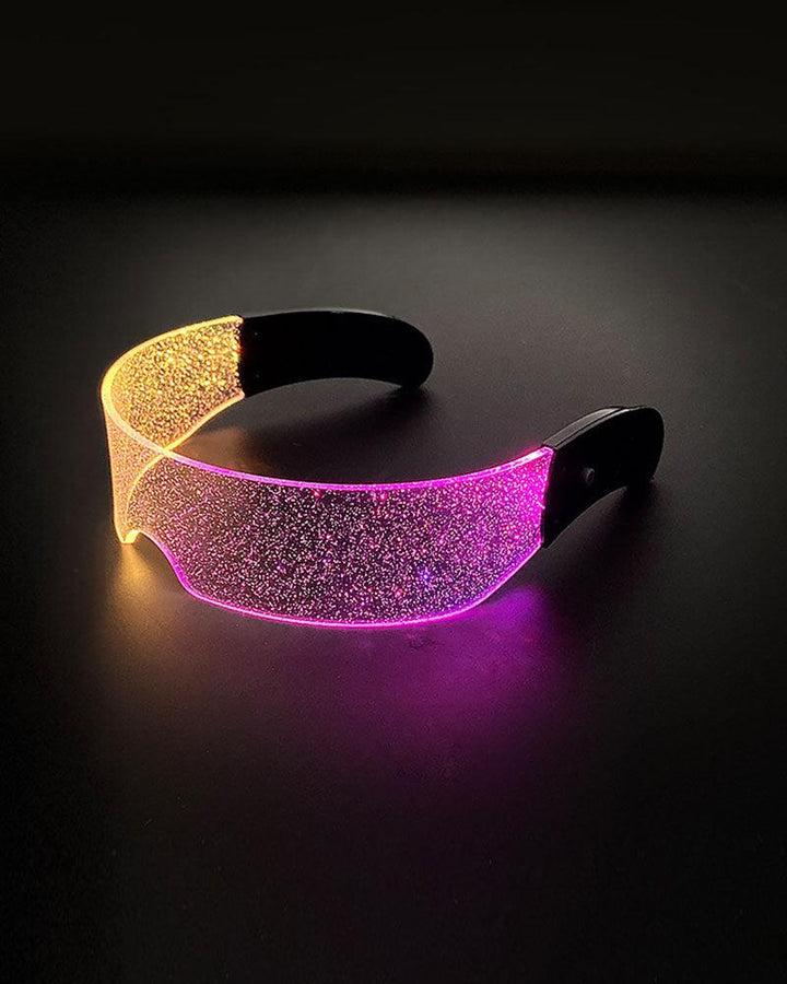 LED Light Up Glasses,Luminous LED Glasses,LED Goggles, Cyberpunk LED Goggles,LED Visor Glasses,led glasses party