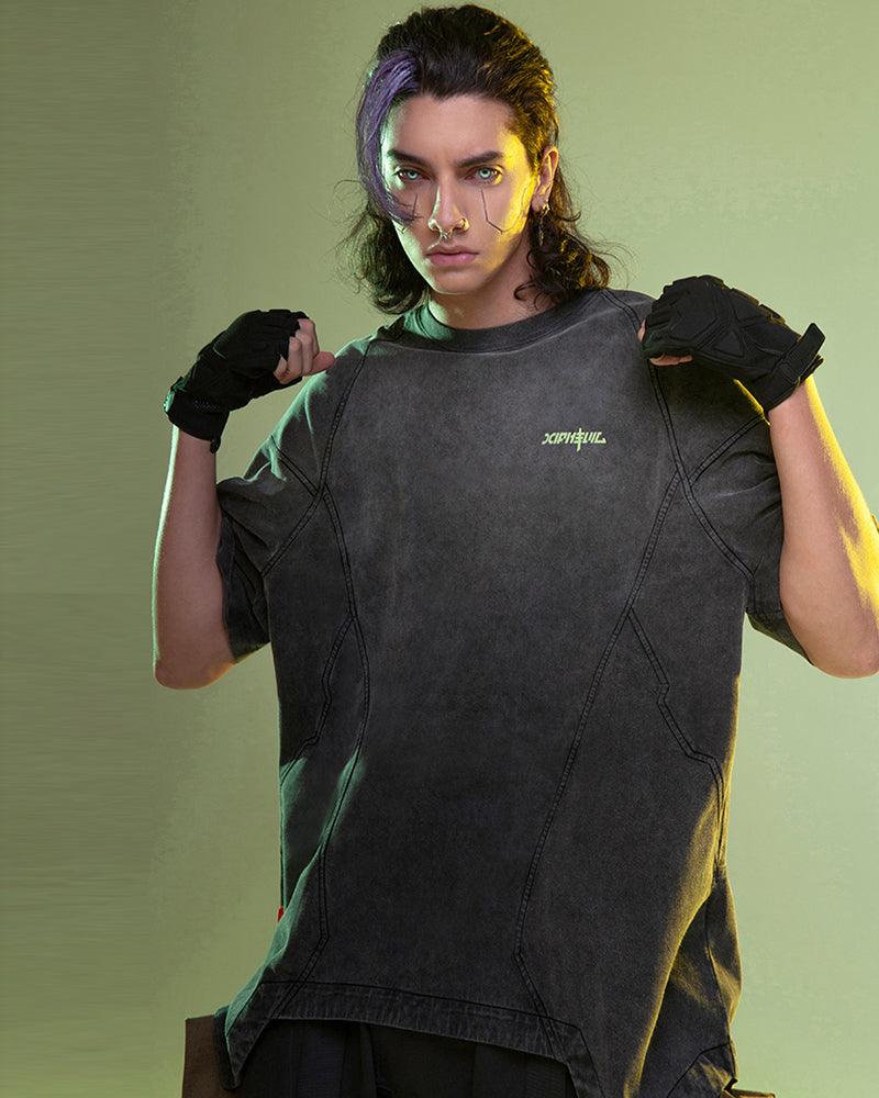 Cyberpunk Luminous Letters T-Shirt - Techwear Official