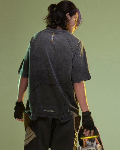 Cyberpunk Luminous Letters T-Shirt - Techwear Official