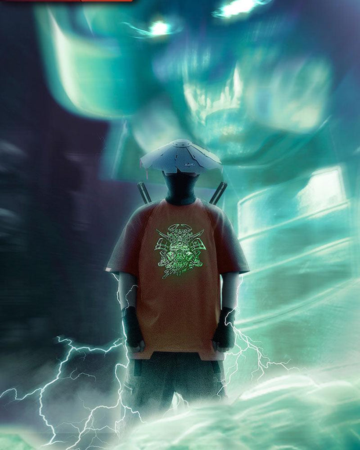Cyberpunk Luminous Silicon Warrior T-Shirt - Techwear Official