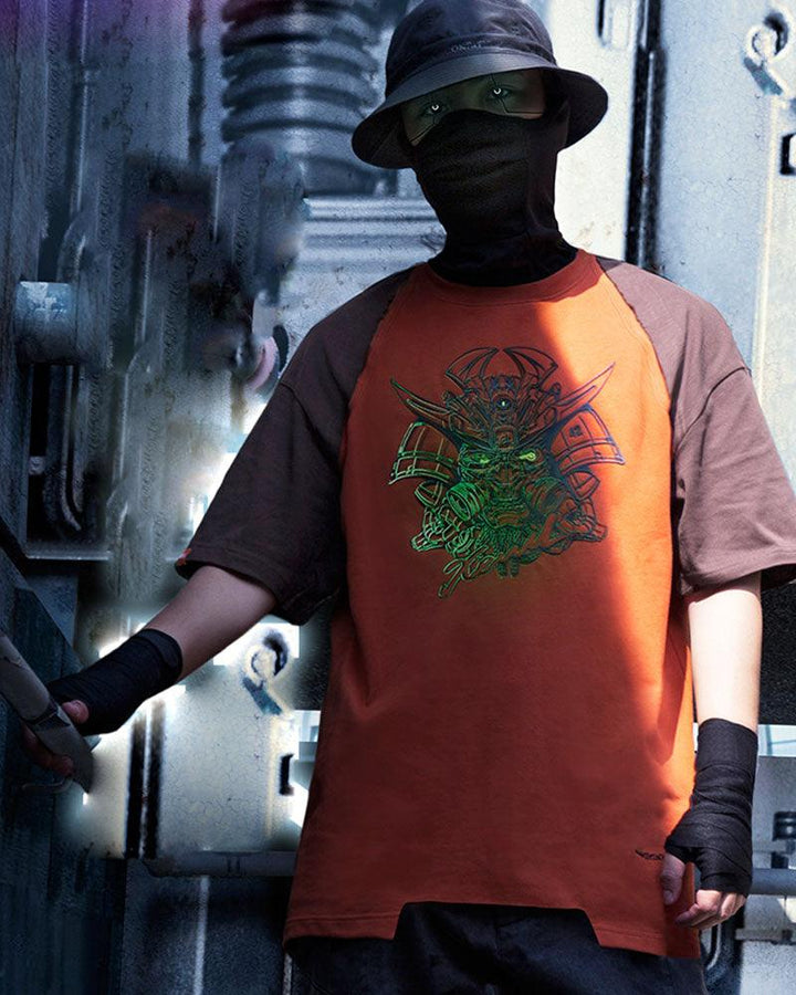 Cyberpunk Luminous Silicon Warrior T-Shirt - Techwear Official