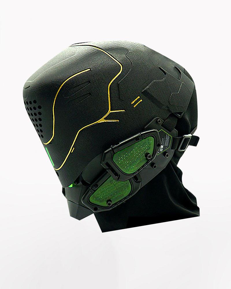 cyberpunk helmet,cyberpunk mask,cyberpunk mask helmet,led halloween mask,led mask halloween,cyberpunk art,cyberpunk fashion,cyber fashion,cyberpunk aesthetic,sci fi helmet,futuristic helmet,techwear mask,black face mask,led mask,led face mask,halloween mask