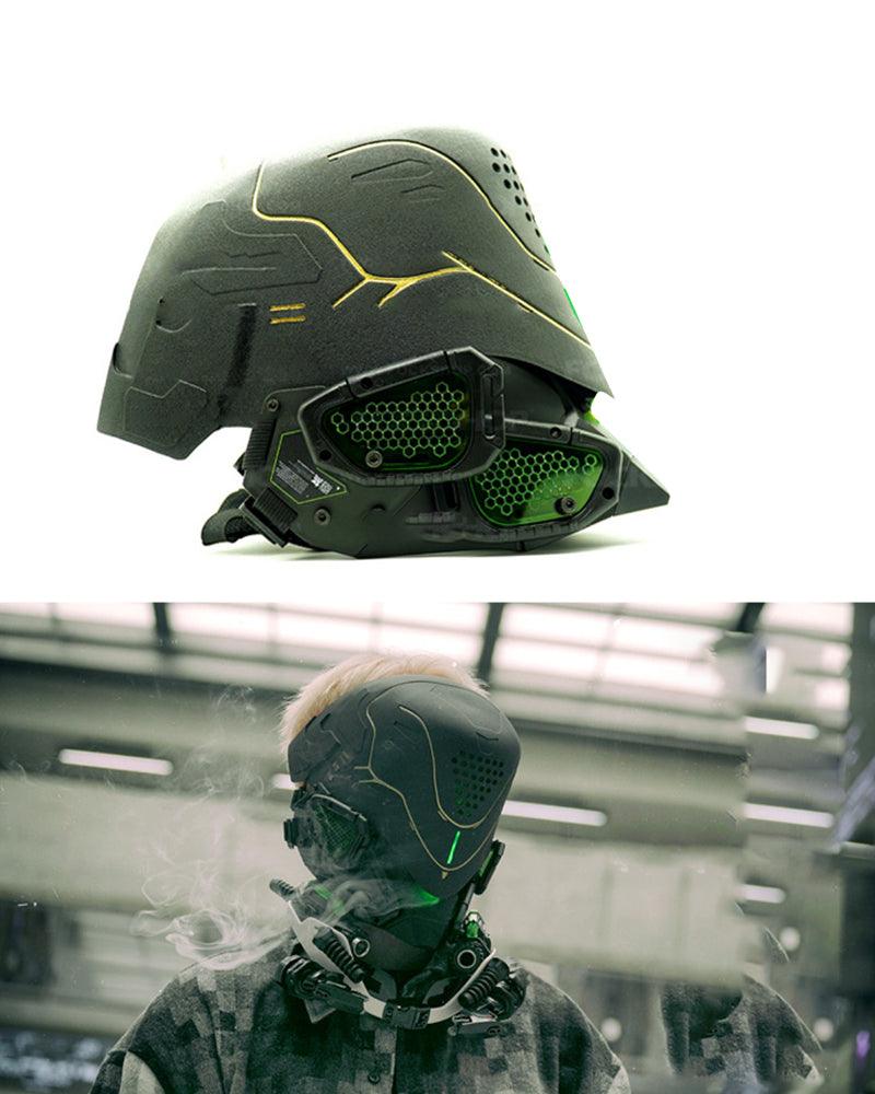 Mech Helmet Color Mech Ares Futuristic Cyberpunk Helmet – Techwear Official