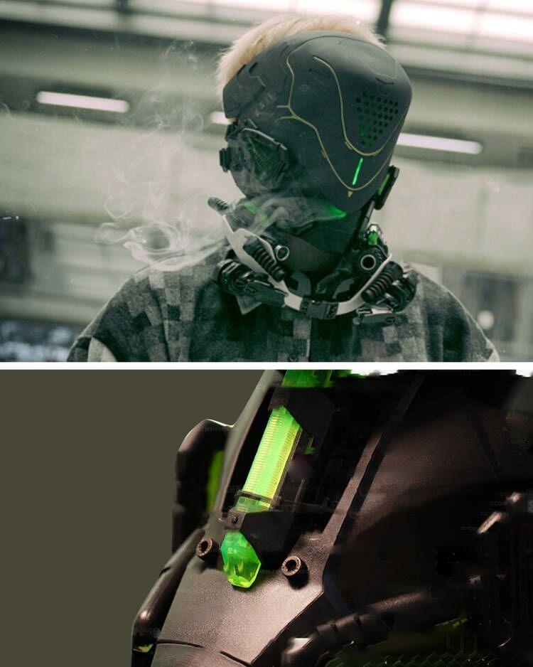 Cyberpunk Mech Ares Mask - Techwear Official