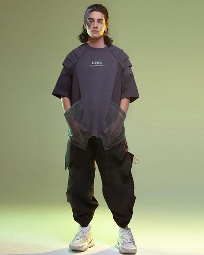 Cyberpunk Mech Patch T-Shirt - Techwear Official