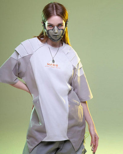 Cyberpunk Mech Patch T-Shirt - Techwear Official