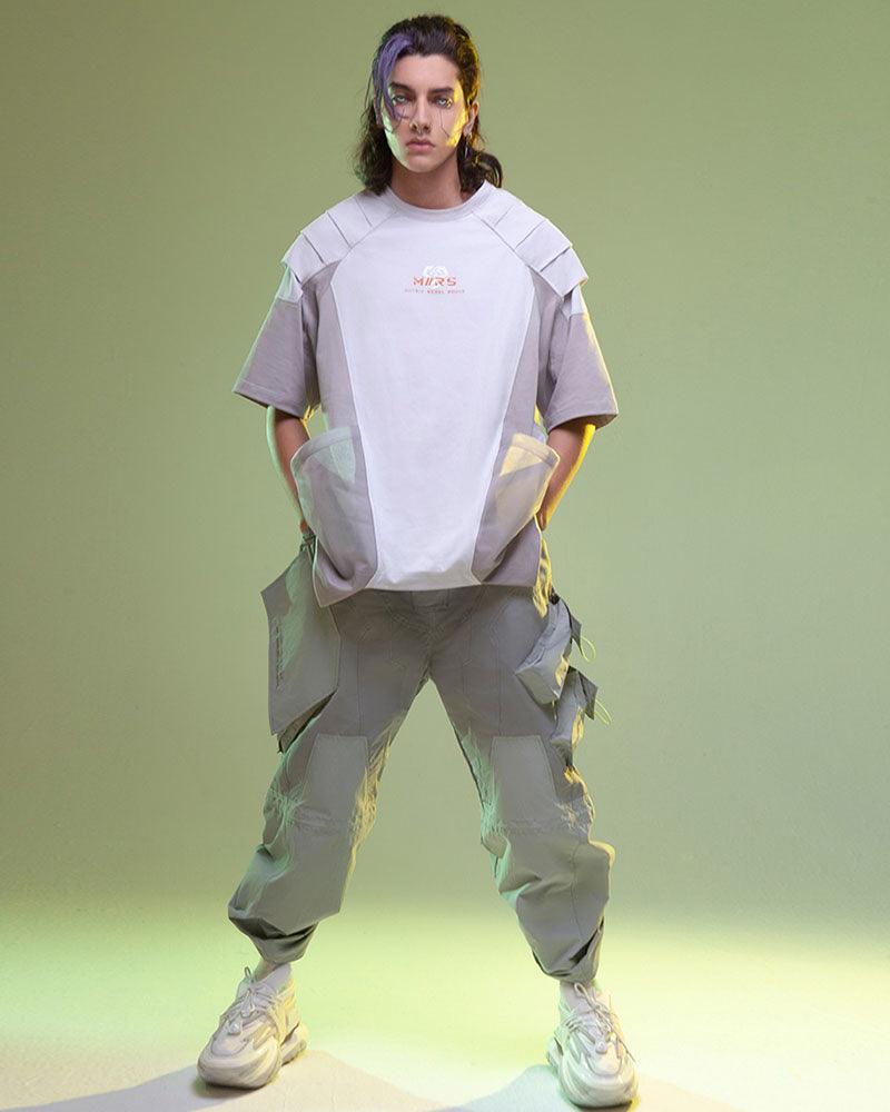 Cyberpunk Mech Patch T-Shirt - Techwear Official