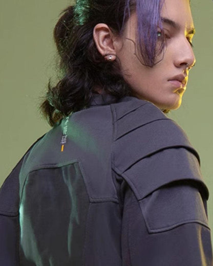 Cyberpunk Mech Patch T-Shirt - Techwear Official