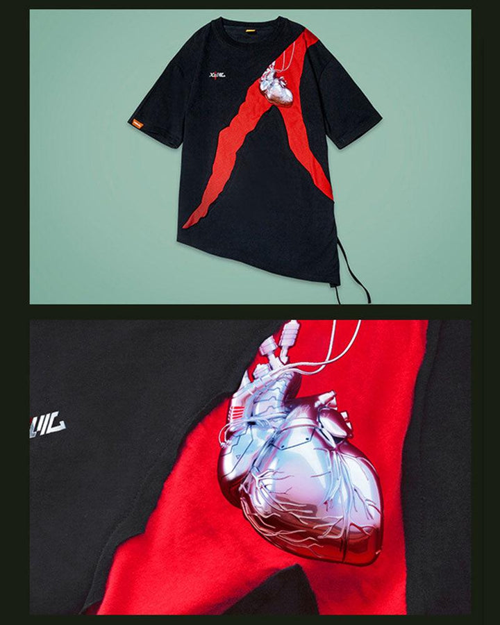 Cyberpunk Prosthetic Heart T-Shirt - Techwear Official