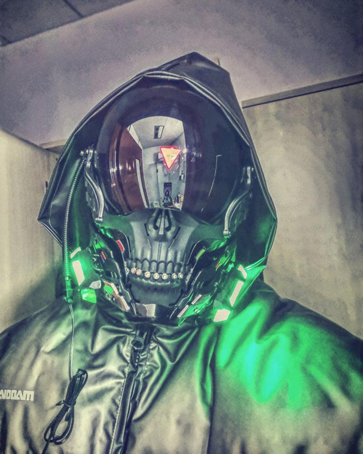 Cyberpunk Skull Glowing Mask - Techwear Official